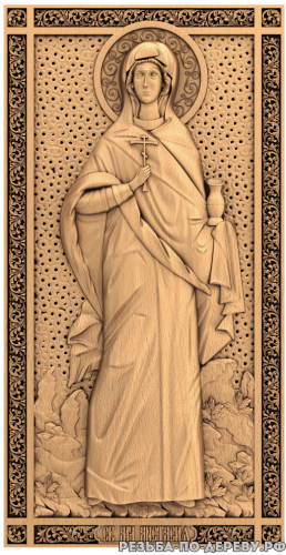 Резная икона Святая Анастасия из дерева